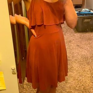 short pink slip dress